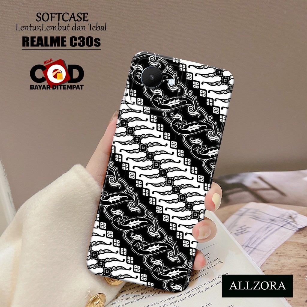 HP ล่าสุด Realme C30s Softcase - เคส Realme C30s ล่าสุด - เคสแฟชั่น ABSTRACT BATIK - เคสโทรศัพท์ Rea
