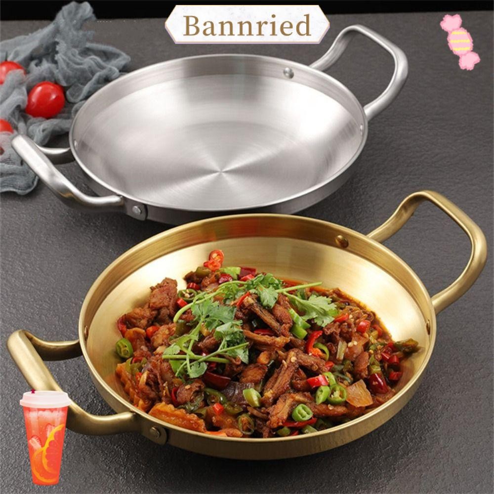 BANNRIEDSG Home Cooking กระทะซอสสแตนเลส หม้อแห้ง Paella Pan