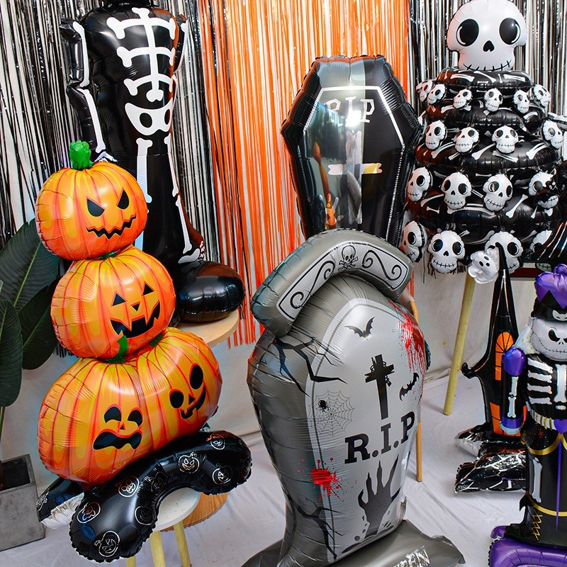 HALO-1 ลูกโป่งฟรอยล์ฮาโลวีนเใหม่4D ขนาดใหญ่ พร้อมหลอนแล้วที่นี้ ONE BAHT