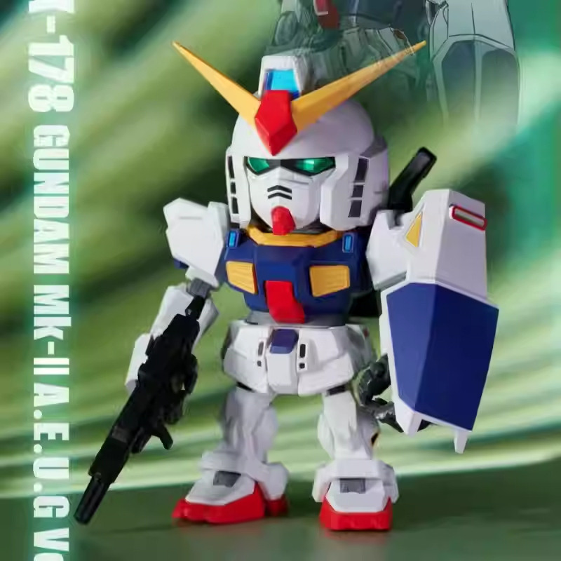 ของแท้ Bandai QMSV-MINI Z GUNDAM & GUNDAM MK-II Series Mystery กล่องอินเทรนด์ของเล่นรูป Boy ของขวัญเ