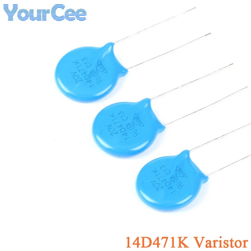 50 ชิ้น/2 ชิ้น Vartor 14D471K 14D-471K 14D471 470V โลหะแรงดันไฟฟ้า Dependent ตัวต้านทาน VDR VSR