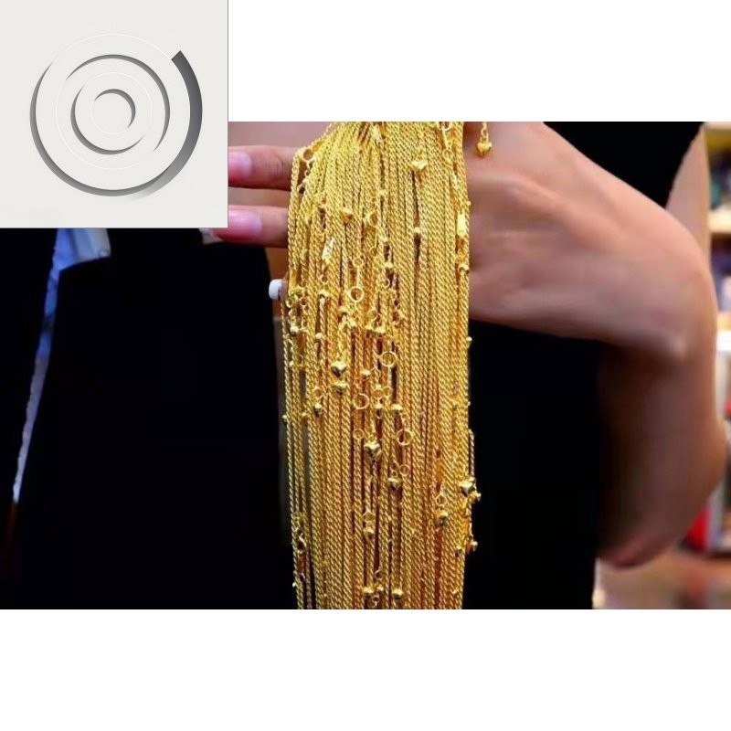 S925สร้อยคอทองคำชุบยาวแบบบิดเงิน24ขนาดโดยประมาณ60cm ความยาวปรับได้ อุปกรณ์เสริมสำหรับผู้หญิงสไตล์ยุโ