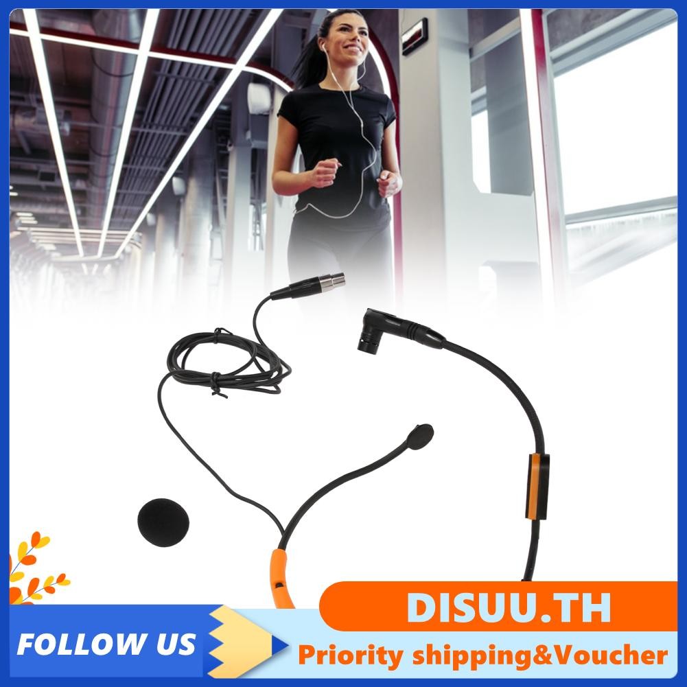 Disuu Disuu Headworn Microphone Hydrophobic Construction ชุดหูฟังออกกำลังกาย Sweatproof น้ำหนักเบาสำ