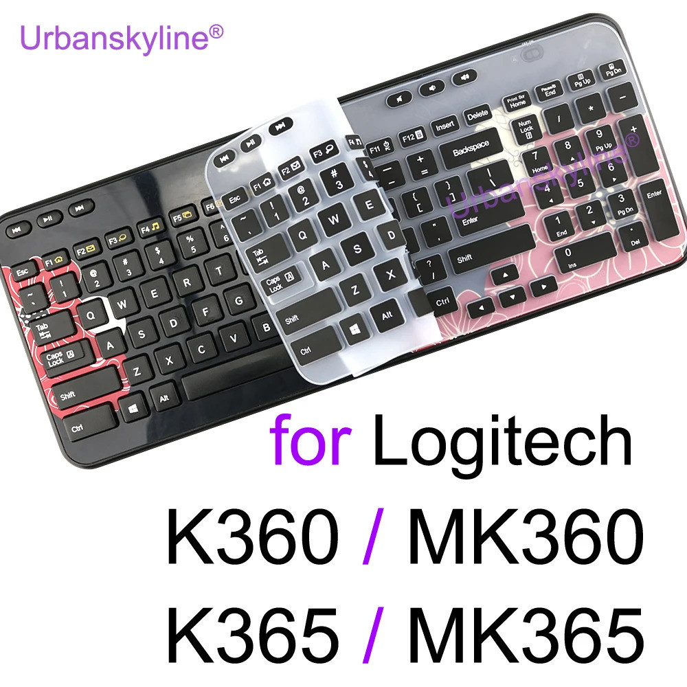 แป้นพิมพ์สําหรับ Logitech K360 K365 Mk360 Mk365 สําหรับ Logi ไร้สายป้องกันผิวซิลิโคนใส Tpu กรณี Fu