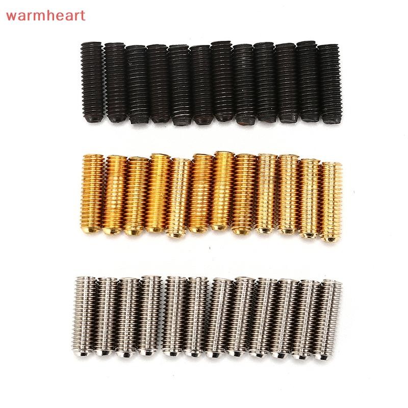 (warmheart) 12PCS Electric Bass กีตาร์สะพานอานสกรูหกเหลี่ยม Tremolo Bridge Hex สกรู