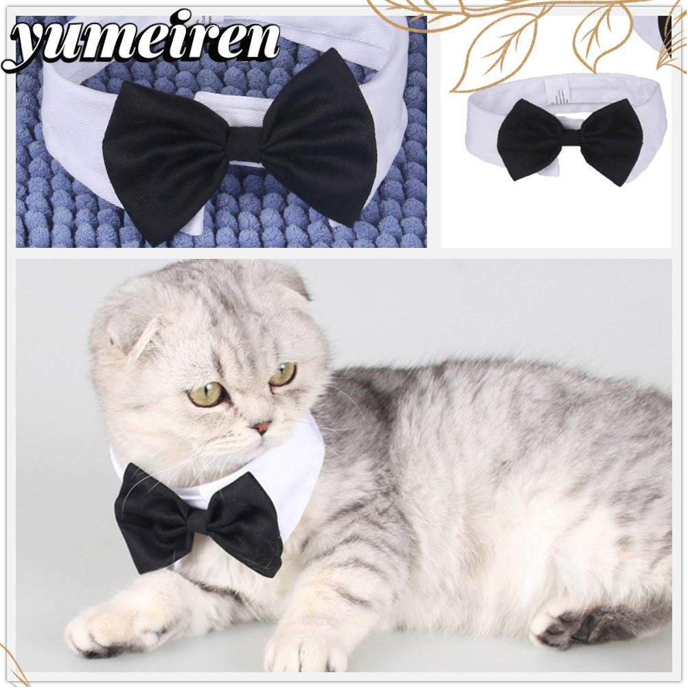 YUMEIREN Cat Tuxedo Collar Grooming อุปกรณ์เสริม Puppy Cat ลูกแมวสัตว์เลี้ยงอย่างเป็นทางการ Tuxedo