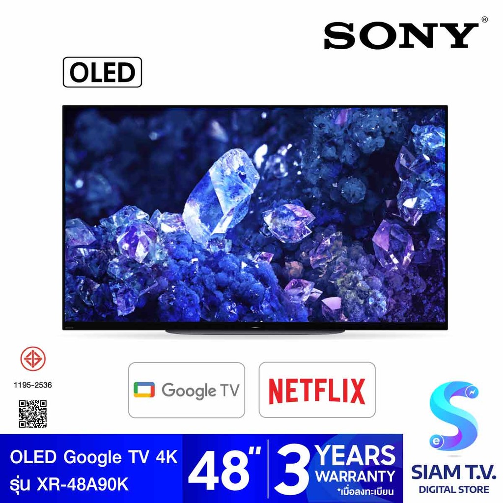 SONY OLED Bravia  Google TV 4K รุ่น XR-48A90K OLED สมาร์ททีวี 48 นิ้ว โดย สยามทีวี by Siam T.V.