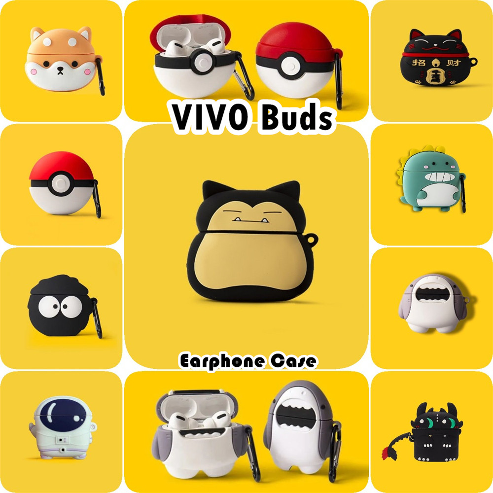 บูติกต้นฉบับสําหรับ VIVO Buds Case Simple การ์ตูนซิลิโคนอ่อนนุ่มหูฟังกรณีปลอก NO.1 - รูปที่ 2