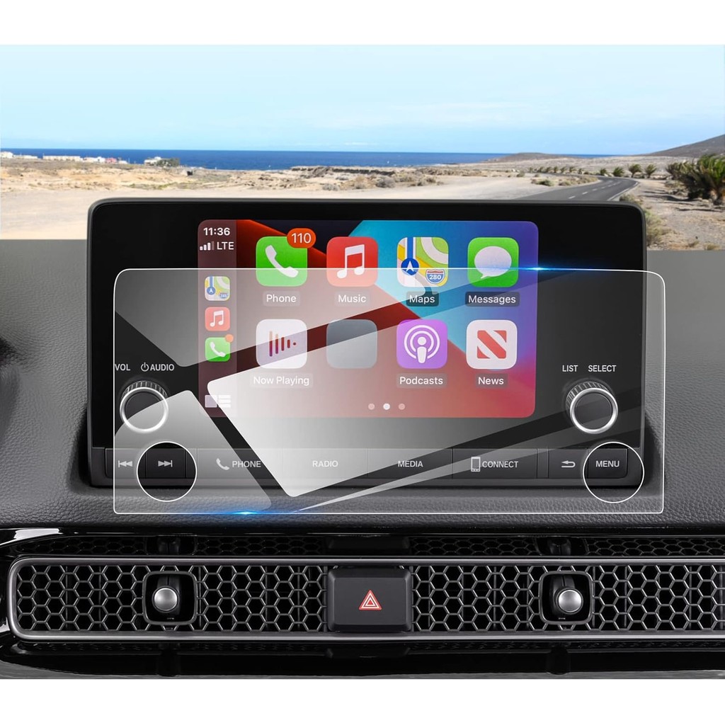 2022-2025 2026 Civic ป้องกันหน้าจอสําหรับ Honda Civic (LX/EX/EX-L/Sport/Sport Hybrid) หน้าจอสัมผัส 7