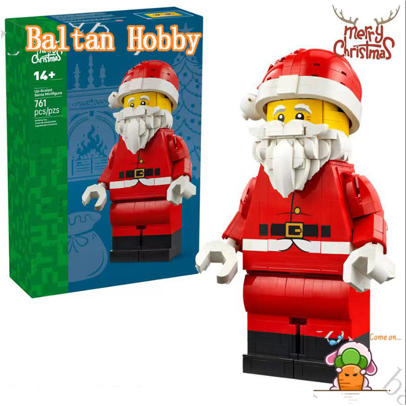 Baltan ของเล่น HN4X ใช้งานร่วมกับ 40820 ตามฤดูกาลคริสต์มาส Up-Scaled Santa Minifigure Building block
