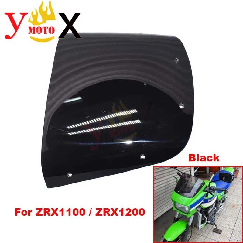 ZRX 1100/1200 สีดํา ABS Street จักรยานกระจก Deflector กระจกด้านหน้าสําหรับ Kawasaki ZRX1100 1999-200