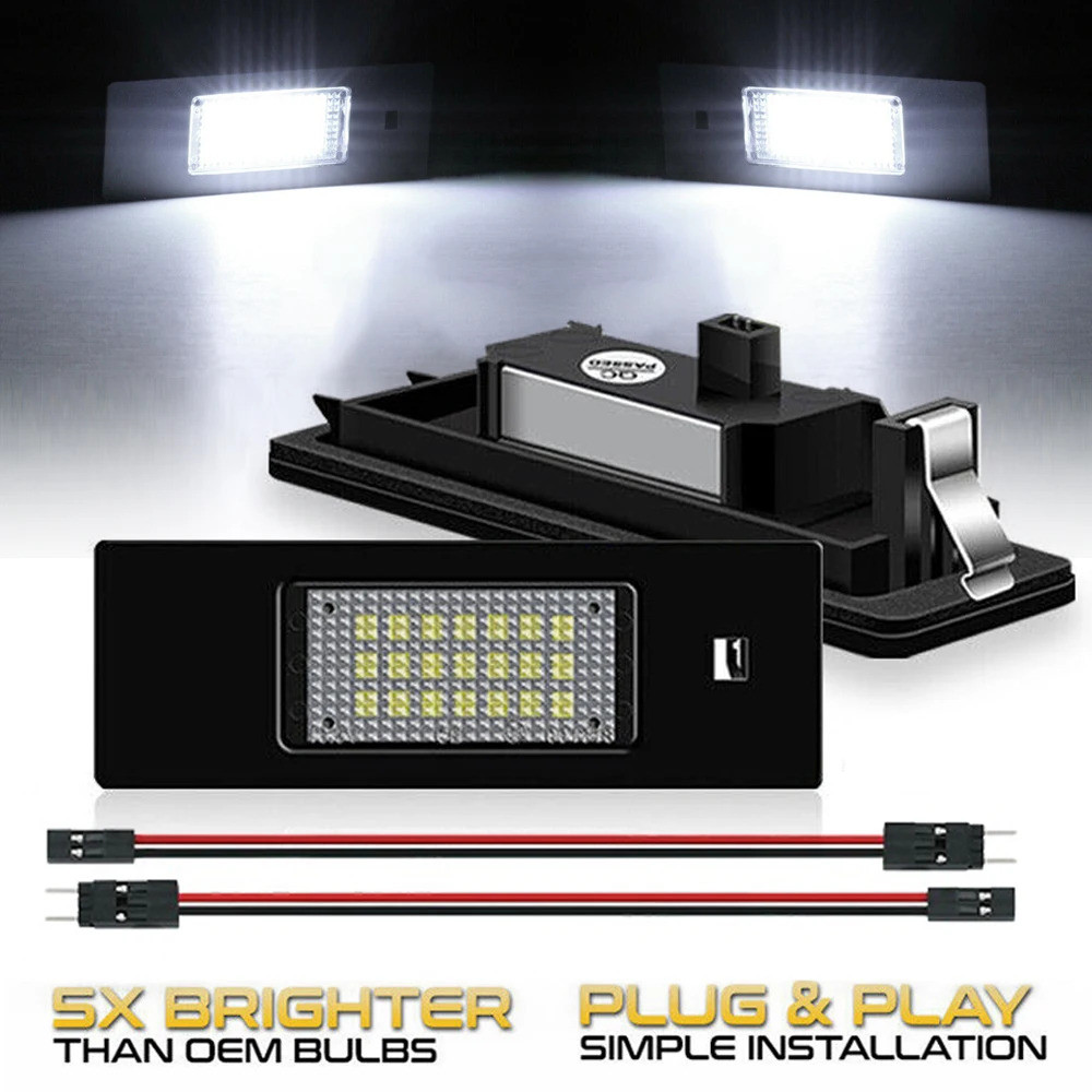 ไฟป้ายทะเบียน LED สําหรับ BMW E63 E64 F06 F12 F13 E81 E85 E86 E87 E89 F20 F21 Z4 X2 รถ-Styling ไฟ LE