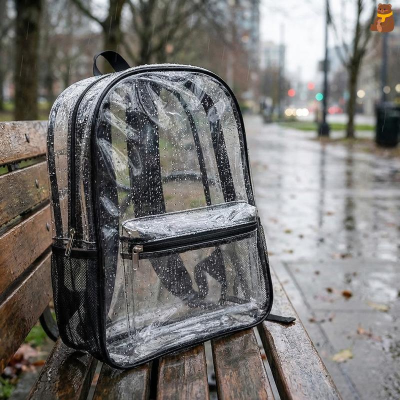 [TA] PVC ใส Outdoor Sport Bapa ความจุขนาดใหญ่โปร่งใสฟิตเนส Knapsa School Bookbag กันน้ําสําหรับ Travel TH
