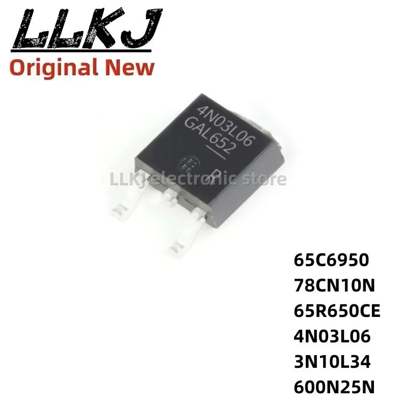 5PCS IPD65R950C6 78CN10N IPD78CN10NG IPD65R650CE 4N03L06 IPD50N03S4L-06 3N10L34 IPD30N10S3L252D600N2