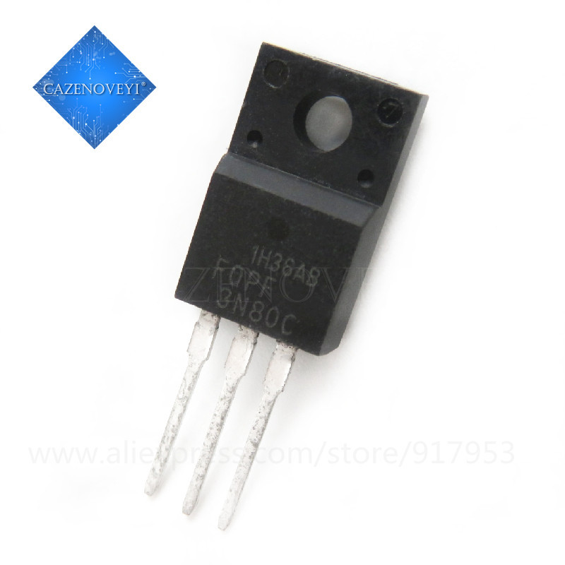 ชิป FQPF3N80C F3NK80Z TO-220F 3A 800V 10 ชิ้น