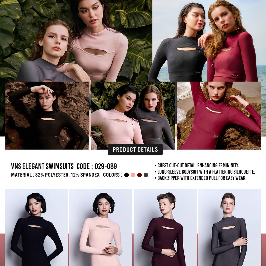 VANESSE VNS ชุดว่ายน้ำวันพีซ ELEGANT SWIMSUITS รหัส : 029089