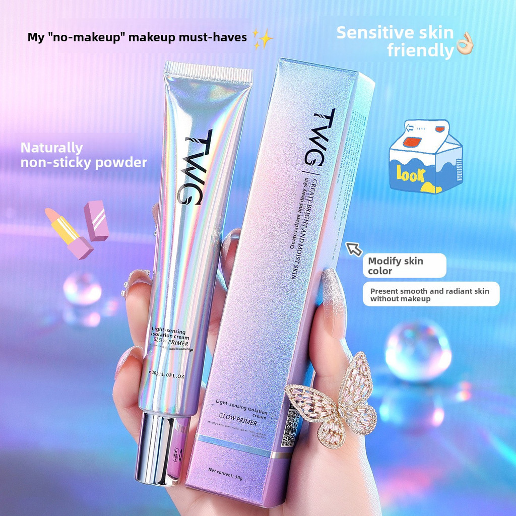 GDPN คุณภาพสูง TWG Light Sensation Base Cream Makeup Primer คอนซีลเลอร์ Delicate Pores Moisturizing 