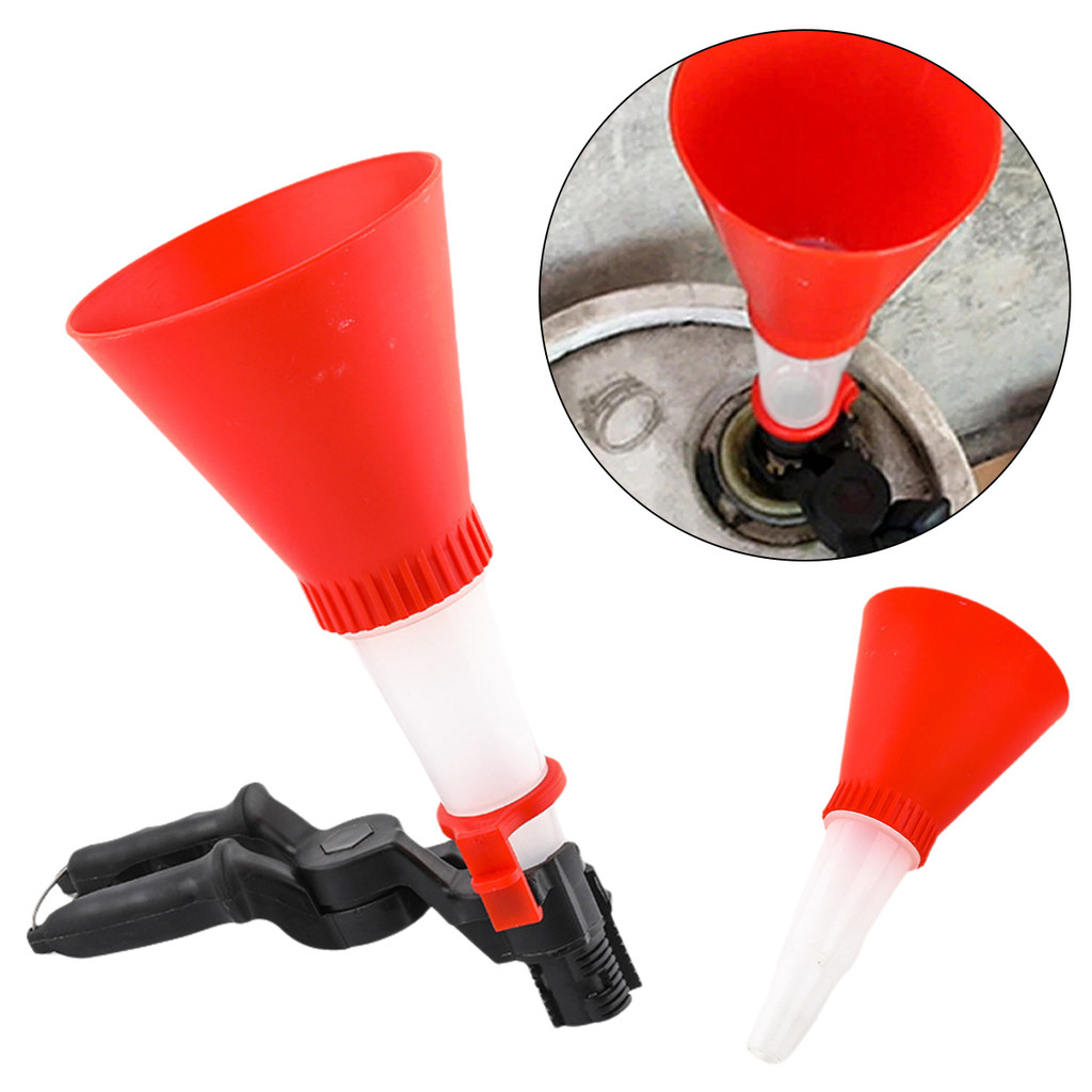 MigumilaUniversal Self-locking Car Oil Filling Funnel Adjustable Clamp Engine Oil Change Funnel Leak