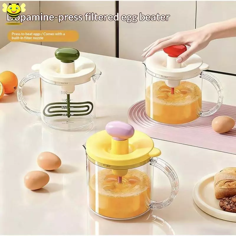 Jiang Home Egg Cup Manual Press Egg Churn Cream Whipper