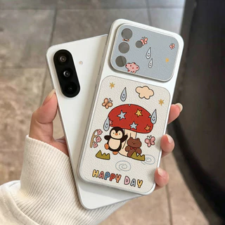 เคสซัมซุง For Samsung A57 A37 A27 A17 A07 A56 A55 A26 A16 A05S A35 5G S26 S25 Ultra S24 S23 FE เคสนิ่มลายหนังแกะ สีพื้น