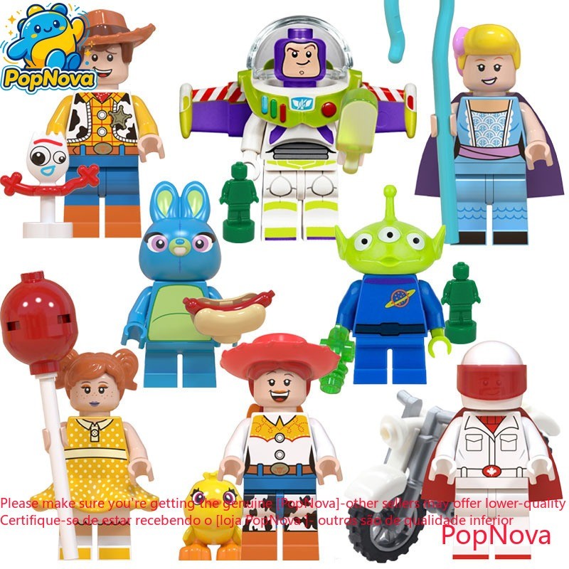 4 ซม. Toy Story Build Buzz Lightyear Woody Jessie ประกอบของเล่นเด็ก