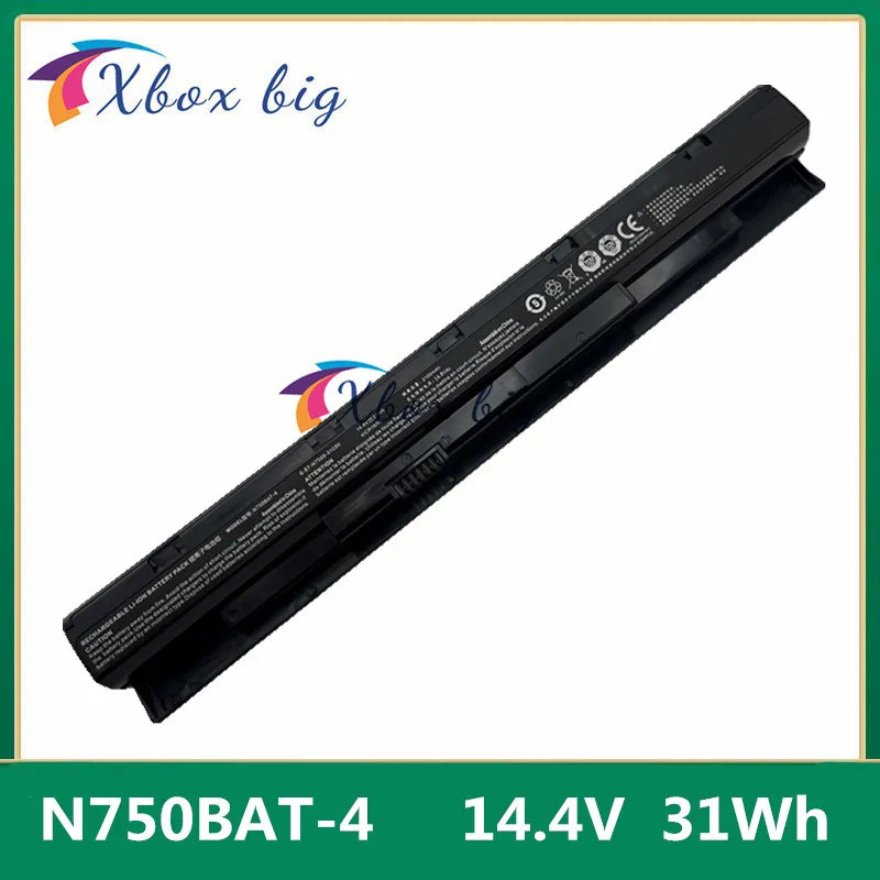 N750BAT-4 6 แบตเตอรี่แล็ปท็อปสําหรับ Clevo N750BU N751BU N750WU N750S Series 87-N750S-31C00 6-87-N75