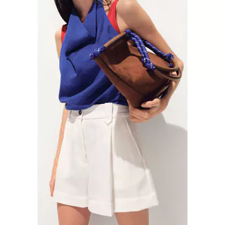 H&M(เอชแอนด์เอ็ม) กางเกงขาสั้นทรงพรีทด้านหน้า ผู้หญิง 1332567_1