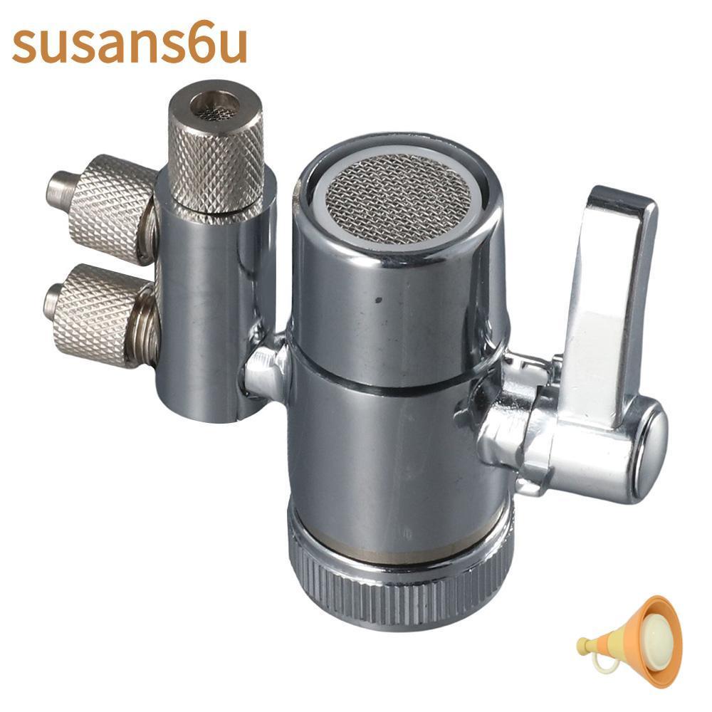 วาล์วแยกก๊อกน้ำ SUSAN 2 ทาง อะแดปเตอร์ M22 ห้องครัว ตัวแยกท่อน้ำกรอง ทองเหลือง