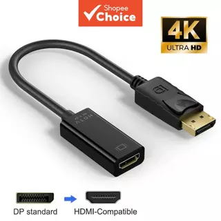 สายเคเบิล DP เป็น HDMI 4K อะแดปเตอร์ DisplayPort เป็น HD ชายหญิงสําหรับแล็ปท็อปพีซีวิดีโอ