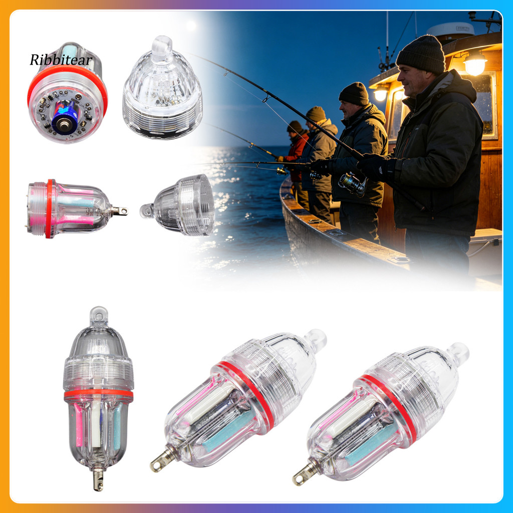 <Ribbitear> Luring Light Night Fishing ไฟ LED LED Submersible ปลาดึงดูดแสงกันน้ํากระพริบโคมไฟสําหรับ