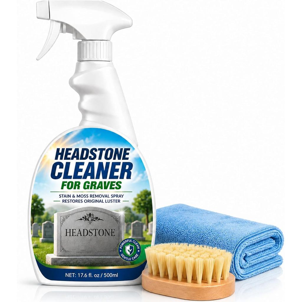 HeadstoneCleanerforGraves,(17.6fl.oz)HeadstoneRestorationCleaners,HeadstoneCleaningandCommunicationw