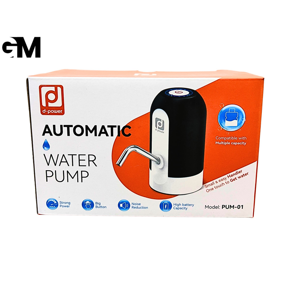 D-Power เครื่องกดน้ำอัตโนมัติ รุ่น PUM-01 เครื่องปั๊มน้ําดื่ม กดน้ําอัตโนมัติ สะดวก ใช้งานง่าย ประกัน 1 ปี