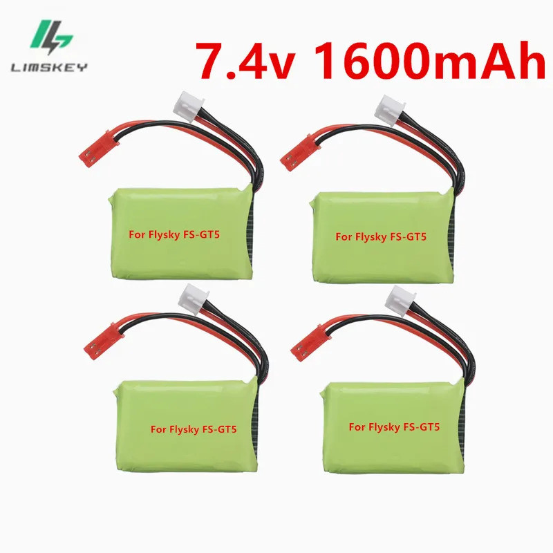 7.4v 1600mah 1500MAH Lipo แบตเตอรี่หรือเครื่องชาร์จสําหรับ Flysky FS-GT5 MC6C/MCE7 2.4G 6CH เครื่องส