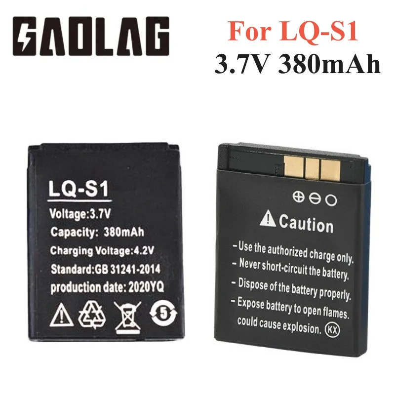 1 PC สมาร์ทนาฬิกาแบตเตอรี่ LQ-S1 3.7V 380mAh แบตเตอรี่ลิเธียมสําหรับสมาร์ทนาฬิกา QW09 DZ09 W8 Univer