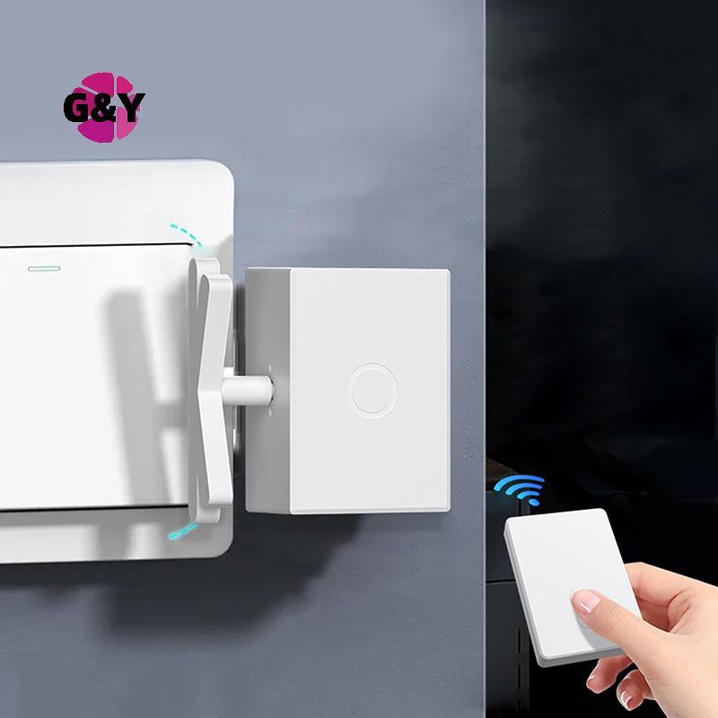 G&Y รีโมทคอนโทรลไร้สายแบบไม่มีสายไฟเปิด/เปิดเครื่องมือปุ่มอัตโนมัติ Pusher Lazy รีโมทคอนโทรลสวิตช์ไฟปุ่ม