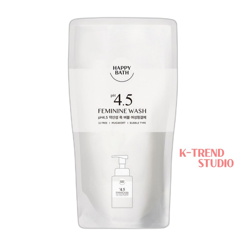 [happy bath] pH 4.5 Mugwort Bubble Feminine Wash Refill, 300ml, 1 ชิ้น / Korean Feminine Wash / สูตร