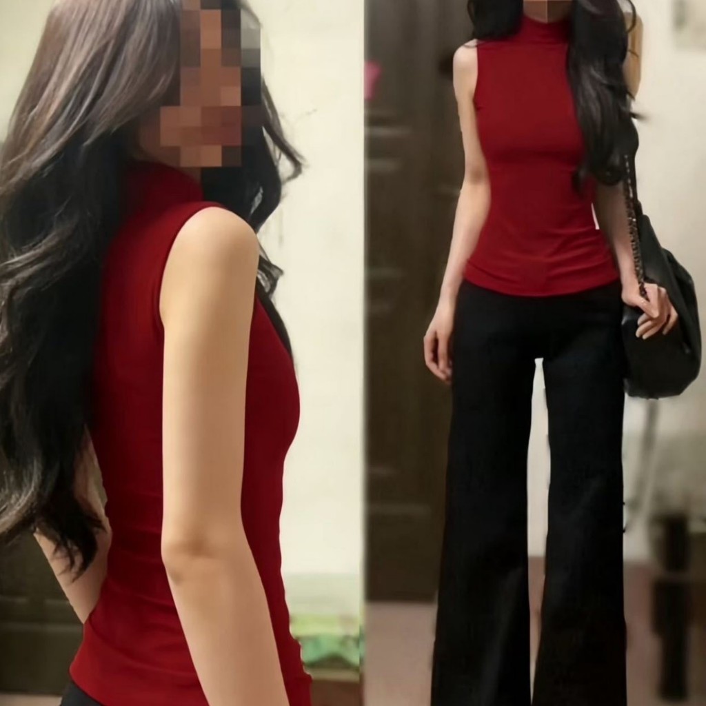 2026ใหม่สไตล์อเมริกันสาวร้อนด้านบนสูงปัญญาเชือกแขวนคอคอสลิงสวยกลับไม่มีแผ่นหน้าอกสไตล์ฮ่องกงสีขาวครึ่งคอสูงแขนกุดด้านบนผู้หญิ20260622