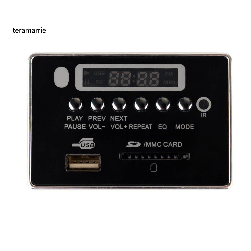 [TR] 5/12V รถไร้สายบลูทูธที่รองรับ MP3 โมดูลถอดรหัส USB TF วิทยุ FM บอร์ดเสียง