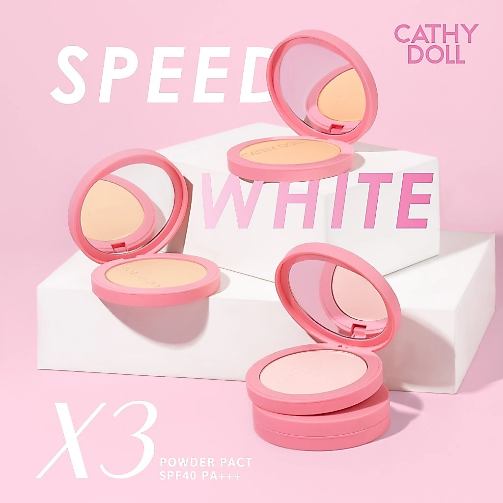 Cathy Doll ซีซีสปีดไวท์เอ็กซ์3พาวเดอร์แพ็ค เอสพีเอฟ40 พีเอ+++ มี 2 ขนาด 4.5gและ12g