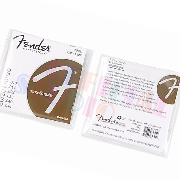 สายกีตาร์โปร่ง Fender เบอร์ 10｛ส่งเร็ว ｝