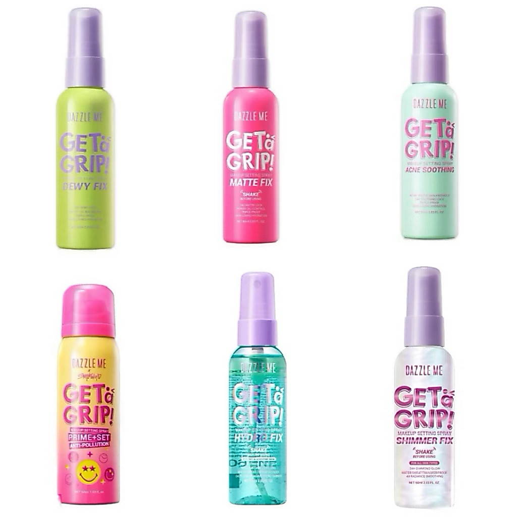 ✅Dazzle Me  สเปรย์ล็อคเมคอัพ Dazzle Me Get a Grip! Makeup Setting Spray 💚Dewy Fix /🩷Matte Fix/🩵Acne (60ml.)