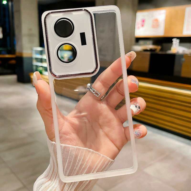 เคส ใช้ได้กับ ealme c55 RMX3710 Realme narzo n55 realmec55 ฟิล์มถ่ายภาพป้องกันหลายสีโปร่งใส เลนส์แฟล