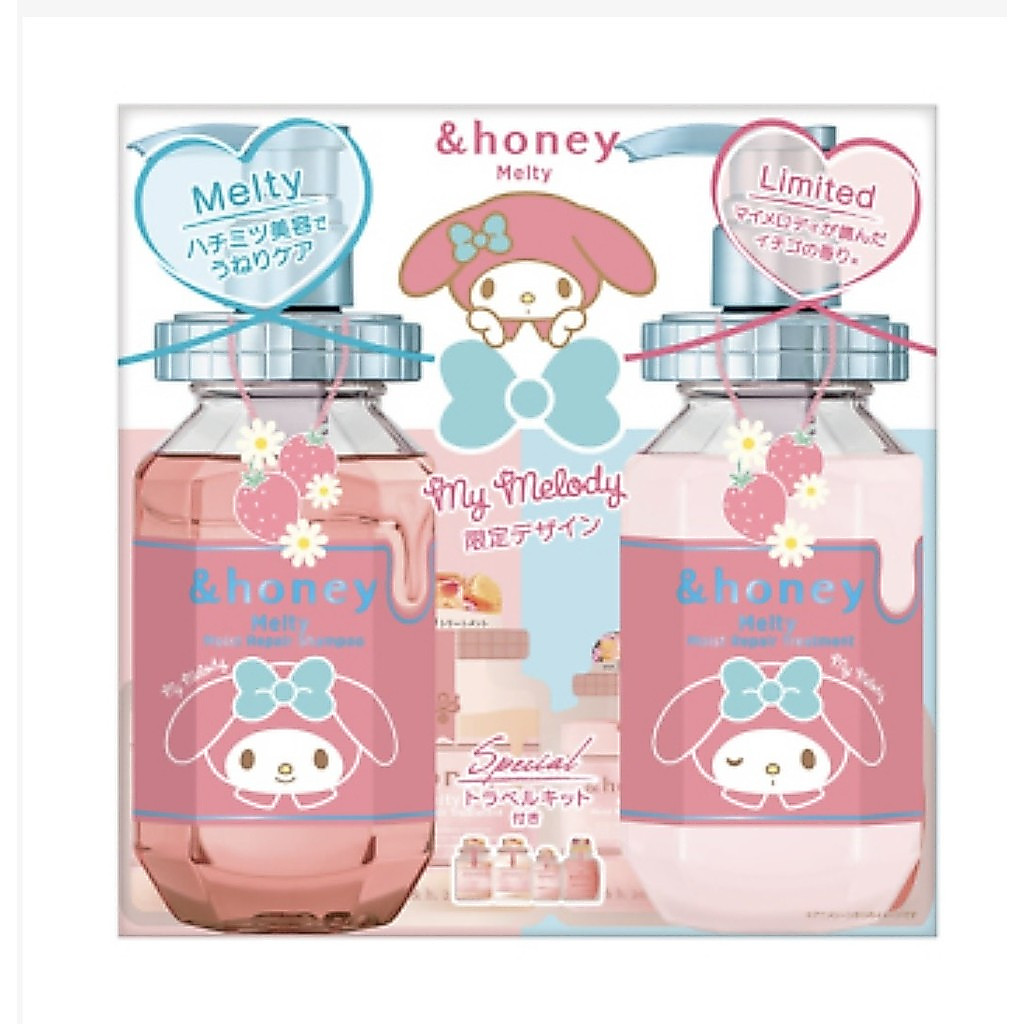 &honey ญี่ปุ่น✨ แชมพูน้ำผึ้ง+ทรีตเมนต์ ลิมิเต็ด My Melody / Marie / Milky / LuLuLun  / Cleansing🌸