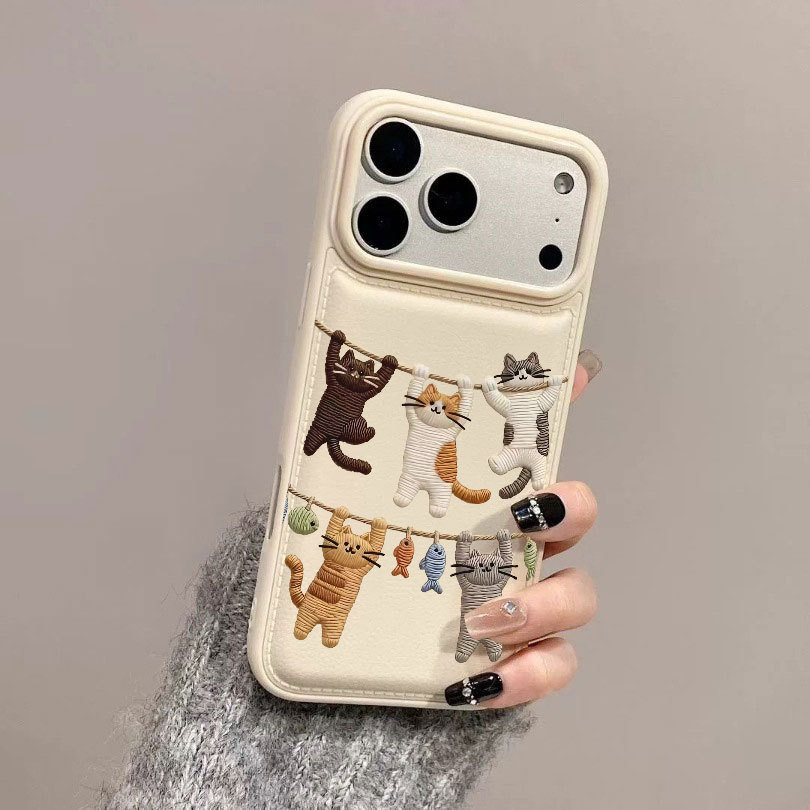 เคสโทรศัพท์แฟชั่นลายการ์ตูน ป้องกันรอบด้าน สีสวย สำหรับ iPhone 17 16 15 14 13 12 11 Series