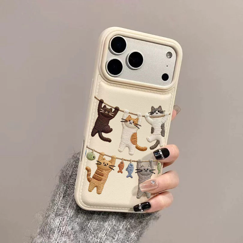 เคสโทรศัพท์แฟชั่นลายการ์ตูน ป้องกันรอบด้าน สีสวย สำหรับ iPhone 17 16 15 14 13 12 11 Series