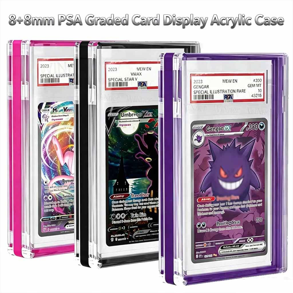 8+8 มม. PSA Graded Card Display เคสอะคริลิคสําหรับ Standard PSA และ CGC Slabs - เคส Slab - เคสการ์ด 