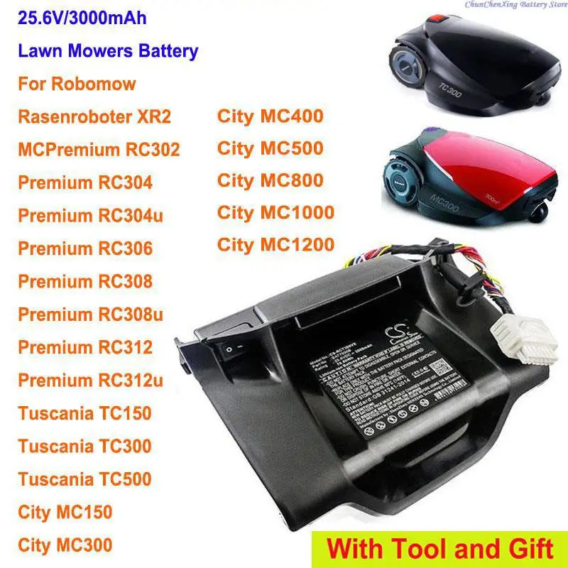 Cameron Sino 3000mAh เครื่องตัดหญ้าแบตเตอรี่สําหรับ Robomow City MC1000,MC1200,MC150,MC300,MC400,MC5