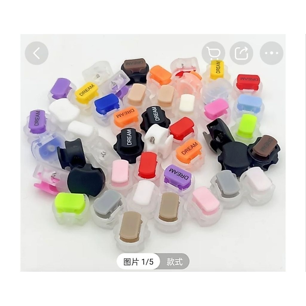 stopper/ตัวหยุดเชือก/ตัวล็อคเชือกเพื่อใช้ปรับสายขนาดเล็กรู3มิลมีหลายสี/ส่งจากไทย