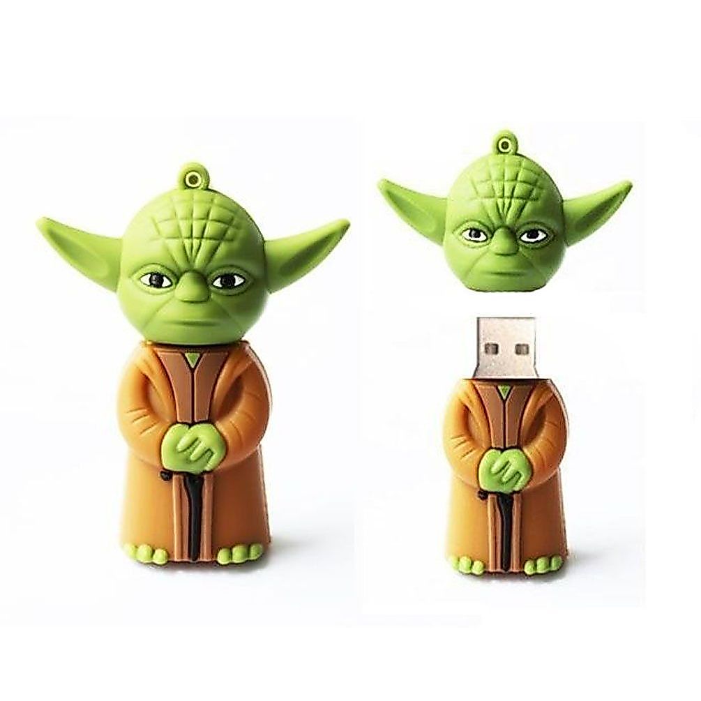 แฟลชไดรฟ์ Yoda 1GB 8GB 16GB 32GB 64GB 128GB 1TB การ์ตูนหน่วยความจำติดคอมพิวเตอร์แขวน USB 2.0