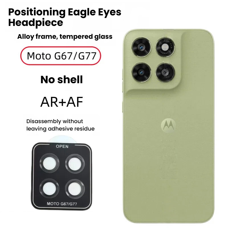 สําหรับ Moto G77 G67 ฟิล์มเลนส์กล้องโลหะ Eagle Eye ตําแหน่ง HD กระจกนิรภัย